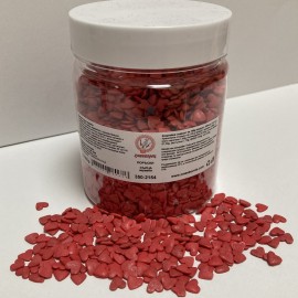 Захарна поръска Сърца" - червени - 350гр