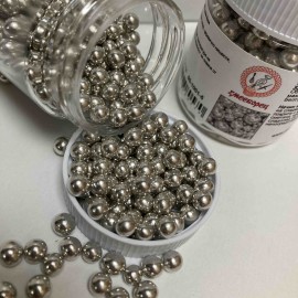 Захарна поръска "Перли" 5мм - сребърни - 50гр