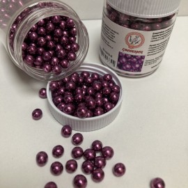Захарна поръска "Перли" 5мм - лилави - 50гр