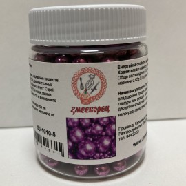 Захарна поръска "Перли" 5мм - лилави - 50гр