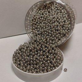 Захарна поръска "Перли" 5мм - сребърни - 500гр