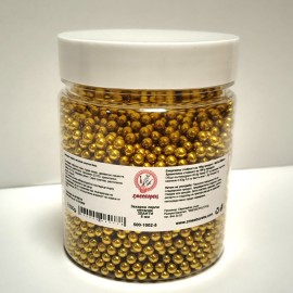 Захарна поръска "Перли" 5мм - златни - 500гр