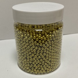 Захарна поръска "Перли" 5мм - старо злато - 500гр