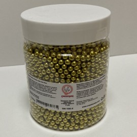 Захарна поръска "Перли" 5мм - старо злато - 500гр