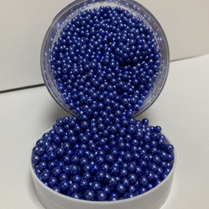 Захарна поръска "Перли" 5мм - тъмносини - 500гр