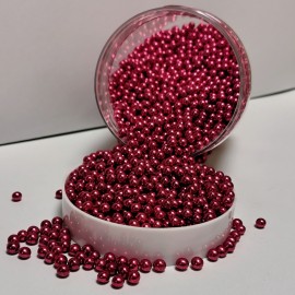 Захарна поръска "Перли" 5мм - розови - 500гр