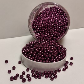 Захарна поръска "Перли" 5мм - лилави - 500гр