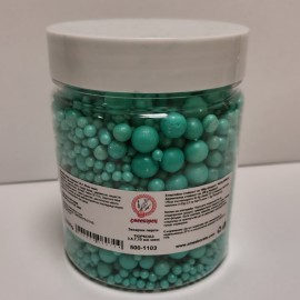 Захарна поръска "Перли" микс - тюркоаз - 500гр