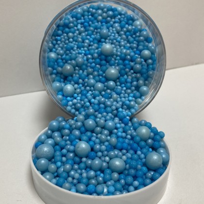 Захарна поръска "Перли" микс - сини - 500гр