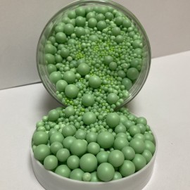 Захарна поръска "Перли" микс - светлозелен - 500гр