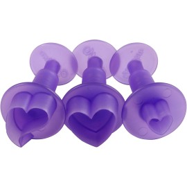Комплект кутери с ежектор "Мини сърца" - 3 елемента