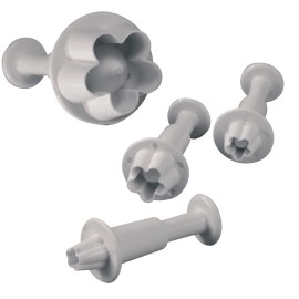 Комплект кутери с ежектор "Цвете" - 4 елемента малки