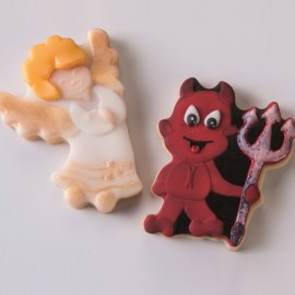 Комплект кутери с ежектор "Ангел и дявол" - 2 елемента