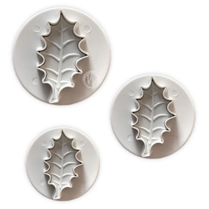 Комплект кутери с ежектор "Голямо новогодишно листо" - 3 елемента