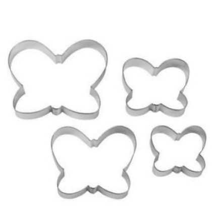 Комплект метални кутери "Пеперуда" - 4 елемента