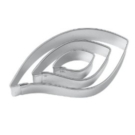 Комплект метални кутери "Листо на цвете" - 3 елемента