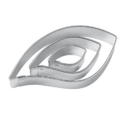 Комплект метални кутери "Листо на цвете" - 3 елемента