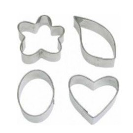 Комплект метални кутери "Весели форми" - 4 елемента
