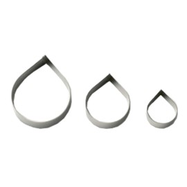 Комплект метални кутери "Роза" - 3 елемента