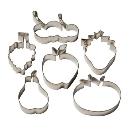 Комплект метални кутери "Плодове" - 6 елемента