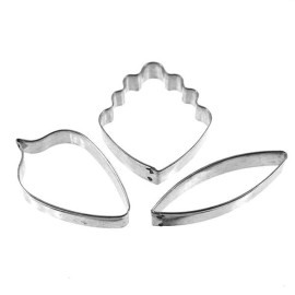 Комплект метални кутери "Орхидея" - 3 елемента