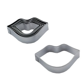 Комплект метални кутери "Устни" - 7 елемента