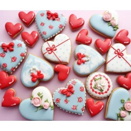 Комплект метални кутери "Сърце" - 9 елемента