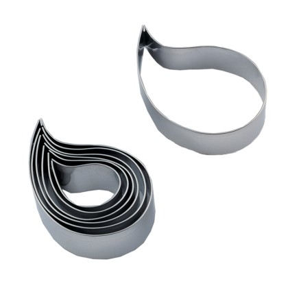 Комплект метални кутери "Крива капка" - 7 елемента