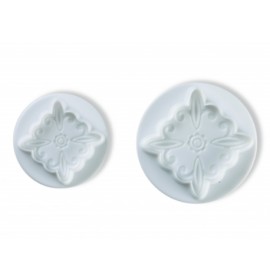 Комплект кутери с ежектор "Квадратен орнамент" - 2 елемента