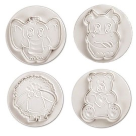 Комплект кутери с ежектор "Животни 2" - 4 елемента