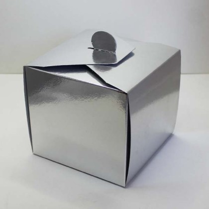 Kутия 10х10см Сребърна