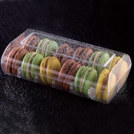 Кутия за макарон "Луксозна - черна" - 12 гнезда