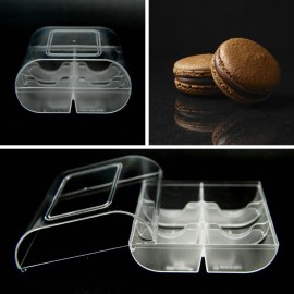 Кутия за макарон "Луксозна - черна" - 6 гнезда