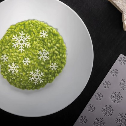 Силиконова форма с релефна щампа Снежинки - Snowflake