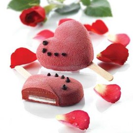 Силиконова форма за сладолед "SET GEL03 - Сърца"