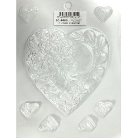Термоформована форма "Сърце с букет"