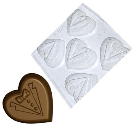Термоформована форма "Бонбон сърце с фрак"