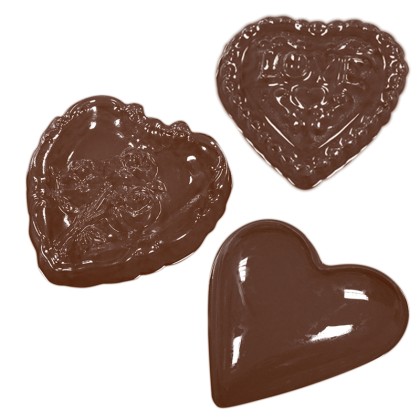 Термоформована форма "Сърца с роза"