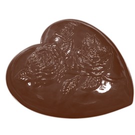 Термоформована форма "Сърце с рози и надпис любов"