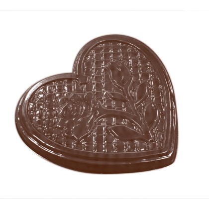 Термоформована форма "Сърце плоско с роза"