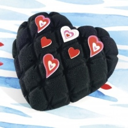 3D Термоформована форма "Сърце - велур"