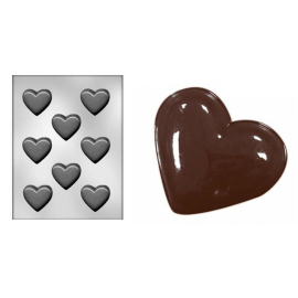 Термоформована форма "Сърце плоско с роза"