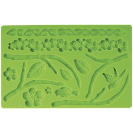 Силиконов калъп за листа и цветя "Природа"