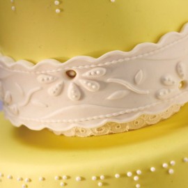 Силиконов калъп Дантела с цветя