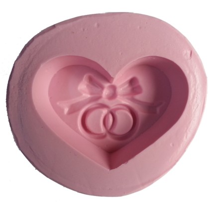 Силиконов калъп за Сърце с халки