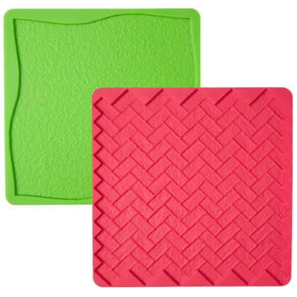 Силиконов калъп "Трева и Тухли"