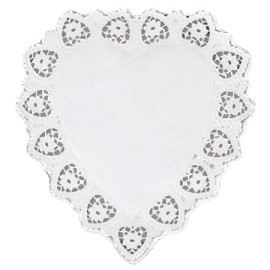 Дантелени салфетки - сърце