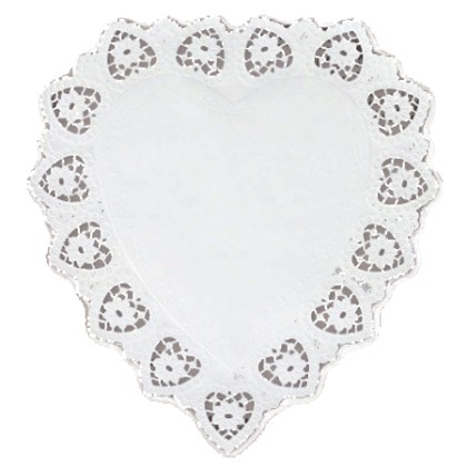 Дантелени салфетки - сърце