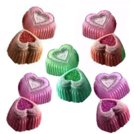 Форма за печене "Къдрави сърца"