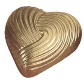 Поликарбонатна форма бонбон "Златно сърце"